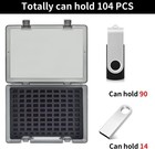 Flash Drive Case Usb Memory Stick Sd Card Storage Organizer- Holds 104pcs Thumb