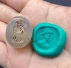 Rare Unique Old Ancient Sassanian Era A King Intaglio Agate Stamp Bead
