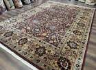 Indo Per sian Rug 8x11 Allover Pattern Wool Couristan Handmade Vintage Carpet