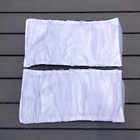 Sparkly Organza Pair Bolster 12 X 24 White And Navy Accent Pillows New