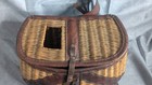 Antique Fly Fishing Willow Trout Creel W  Shoulder Sling 1930 s Nice   