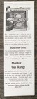 William Resor   Co  Monitor Gas Range Bake-even Oven Antique 1900 Stove Print Ad