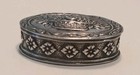Vintage 800 Silver Flower Basket Pill Snuff Box