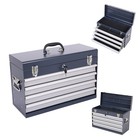 Portable Tool Box 4 Drawers Tool Chest Storage Cabinet Meta Tool Organizer