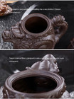 Authentic Yixing Teapot Dragon And Phoenix Tea Pot Big Capacity Purple Clay Tea