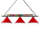 47  Hanging Pool Table Light Billiard Lamp W 15 Real Billiard Ball 3 Metal Shade