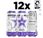 Rockstar Pure Zero Energy Drink  Grape  0 Sugar  With Caffeine And Taurine 12 Pk