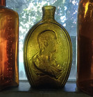 1830s Henry Clay Daniel Webster  byron -scott  G1-114 Portrait Historical Flask