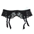 Simone P  r  le S Eu 2 Black Wish Garter Belt Lingerie Embroidered Tulle Nwt  80