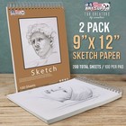 9  X 12  Spiral Bound Sketch Pad  Pad Of 100-sheets  60 Pound  100gsm   2 Pads 