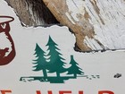 Vintage Smokey Bear Porcelain Sign 1956 Us Forest Service National Park Fire 