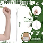 8 Pcs 11 Inch Glass Icicle Ornaments For Christmas Tree Decoration