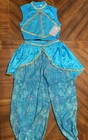 Disney Store Princess Jasmine Costume Set Blue Gold Top Pants Girls Sz  13 14