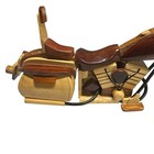 Large Handmade Wooden Motorcycle Model - Harley Indian Style - Wheels Move