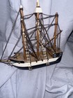 Vintage Wooden Model Ship Cape May Sailing Boat Nautical Decor