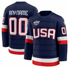 Custom Men s Navy 2025 4 Nations Stitched Hockey Jersey Sz S-6xl