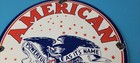Vintage American Gasoline Sign - Gas Motor Oil Pump Plate Porcelain Sign