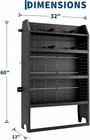Cargo Van Shelving Storage For Mid high Roof Ford Transit 32  w X 60  h X 13  d