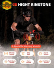 Bike Horn 140db Front Rear Led Light Rechargeable Waterproof 8 5 Modes Scooter
