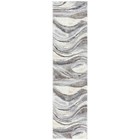 2  X 7  Grey Runner Rug Abstract Modern Area Indoor Contemporary Carpet Accent