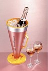 Veuve Clicquot Ros   Champagne Ice Bucket Cooler Pink Display Stand Rare Japan