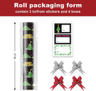 Black Christmas Wrapping Paper Rolls Set funny Kids Heavy Duty Premium Gift Wrap