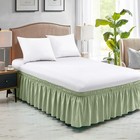 Freshculture King Bed Skirt  Dust Ruffle For King Size Bed  Easy Fit With 15i   