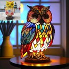 3d Animal Table Lamp Series Stained Stained Night Light Retro Desk Lamps