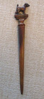 Vintage Brass  Dagger Shaped Smooth Haired Fox Terrier Letter Opener