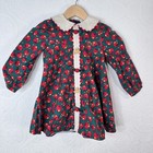 Vintage Peaches N Cream Sz 4 Back To School Apples Cottagecore Peter Pan Collar