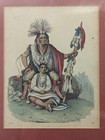 3 Framed Native American Indian Lithographs Vintage Possibly Antique
