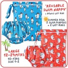 New Reusable Baby toddler Swim Nappy   Wet Bag_4pcs 2 Sets  Large 10-13kg 12-24m