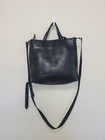 Madewell The Transport Crossbody Bag Black Leather Tote Purse Zip-top Small