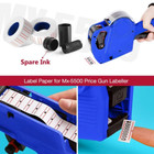 Mx-5500 8 Digits Eos Price Tag Gun  5000 White W  Red Lines Sticker Labels   Ink