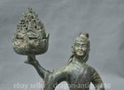 12 4  Ancient Chinese Bronze Ware Dynasty Human Holding Incense Burner Censer