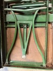 Vintage Milwaukee Handy Folding Table   Chair Set Stamping Co Usa Made Green
