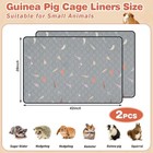 2pcs Guinea Pig Cage Liners guinea Pig Fleece Cage Liners28  x42  
