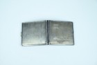 Vintage Solid Silver Engraved Cigarette Case Gold Washed Interior 85g European