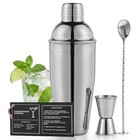 Premium Mixology Cocktail Shaker Set   4 Piece Bar Tool Set Bar Set Silver