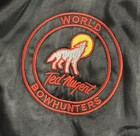 Vintage 80s Ted Nugent World Bowhunters Black Nylon Bomber Jacket Size 2xl Usa