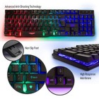 Mechanical Gaming Keyboard Rgb Backlit Wired Full Size Blue Switches