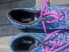 Dexter Women   s Bowling Shoes Size 8 M Blue Purple Abstract Lace Up Comfort
