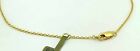 Genuine Diamond Ankle Bracelet  14k Yellow Gold   Adjustable 9-10  Long