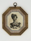 Pair Of Rare Antique Engravings By A  Bosselman  Wood Frames  Applied Jewelry