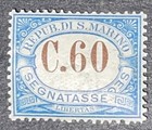 Travelstamps  San Marino Stamps Scott  j27  C 60  Mint Original Gum Hinged