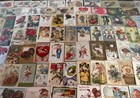 Huge lot Of 100 Antique 1900 s Holidays Greetings Postcards 2 Santa s in Sleeves