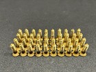Lot Of 40 Vintage Solid Brass Slotted Flat-head Wood Screws Nos Restoration