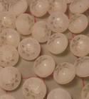 10 Fine Bridal Cream Colored Flower Shank Button Made In Italy 15mm 5 8  Vintage