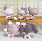 5x Mini Lps Shop Pet Toy Crouching Bonbon Sitting Cat Cockerspaniel Fox Kid Gift