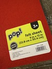 Pop  Felt Sheet 9x12    Red Sticky Back